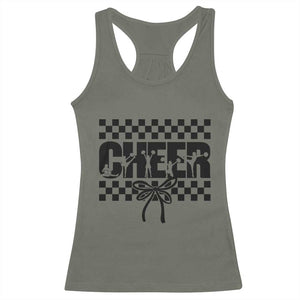Proud Cheerleading Racerback Tank Top Gift For Sports Season Supporters TS12 Military Green Print Your Wear