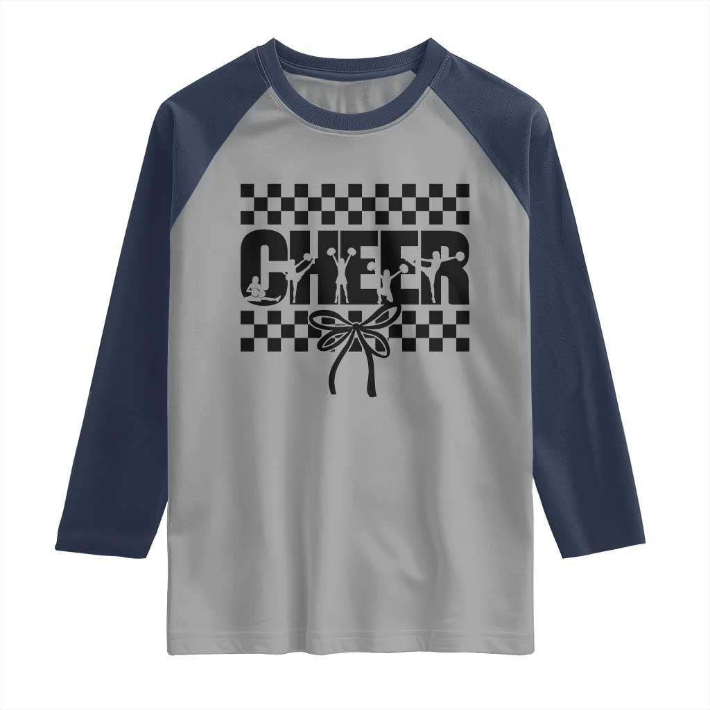 Proud Cheerleading Raglan Shirt Gift For Sports Season Supporters TS12 Sport Gray Navy Print Your Wear