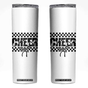 Proud Cheerleading Skinny Tumbler Gift For Sports Season Supporters TS12 White Print Your Wear