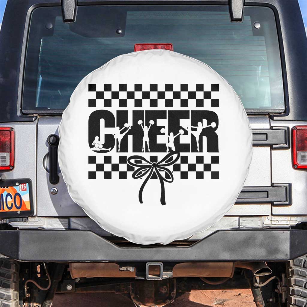 Proud Cheerleading Spare Tire Cover Gift For Sports Season Supporters TS12 No hole White Print Your Wear