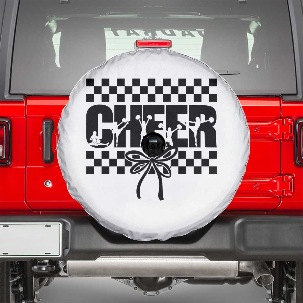 Proud Cheerleading Spare Tire Cover Gift For Sports Season Supporters TS12 White Print Your Wear