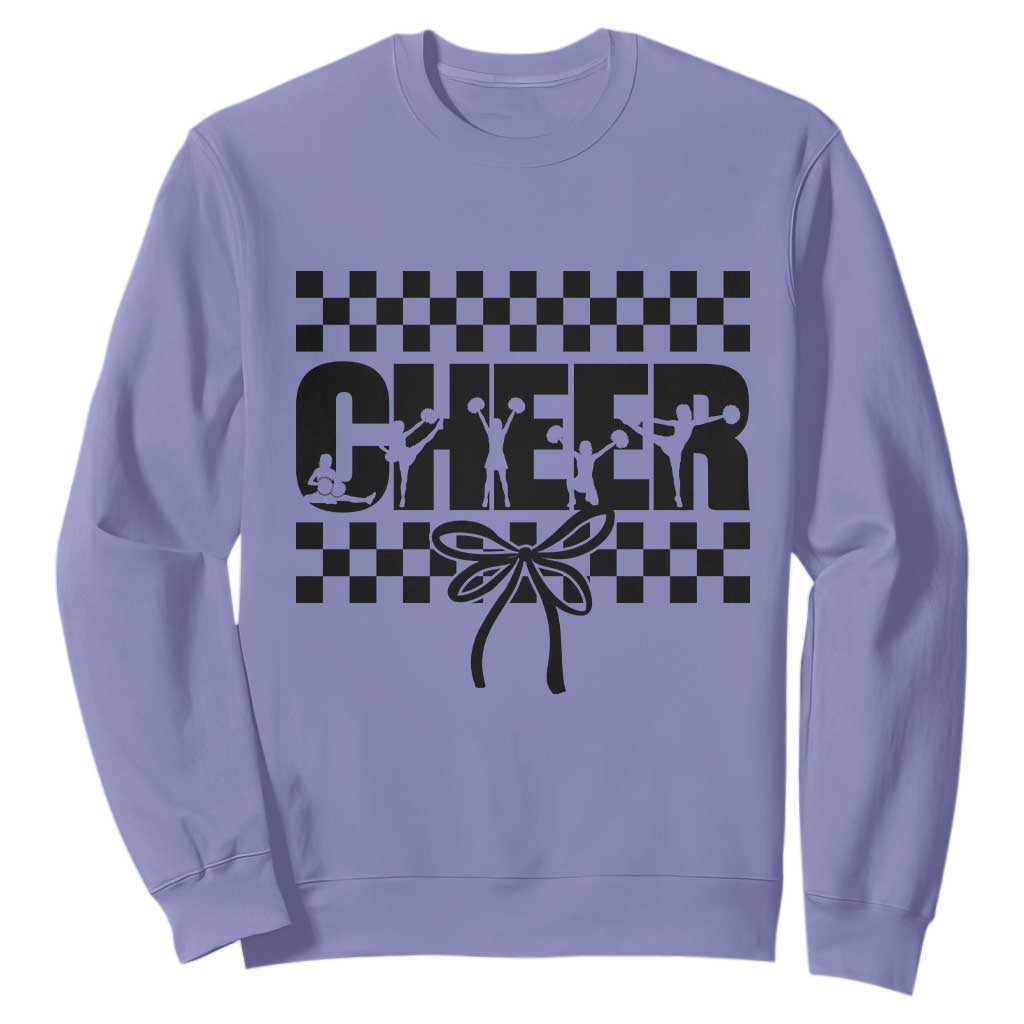 Proud Cheerleading Sweatshirt Gift For Sports Season Supporters TS12 Violet Print Your Wear
