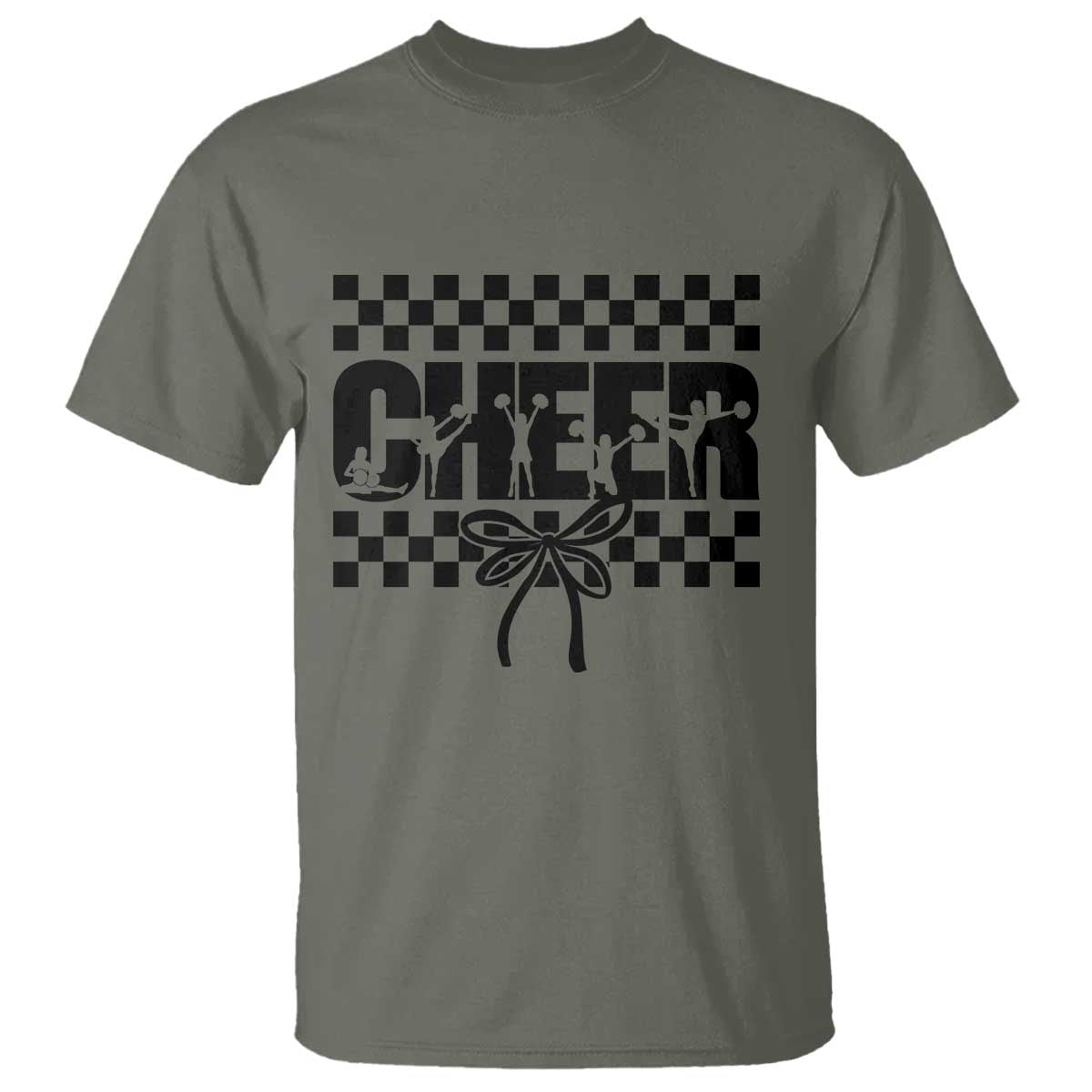 Proud Cheerleading T Shirt Gift For Sports Season Supporters TS12 Military Green Print Your Wear