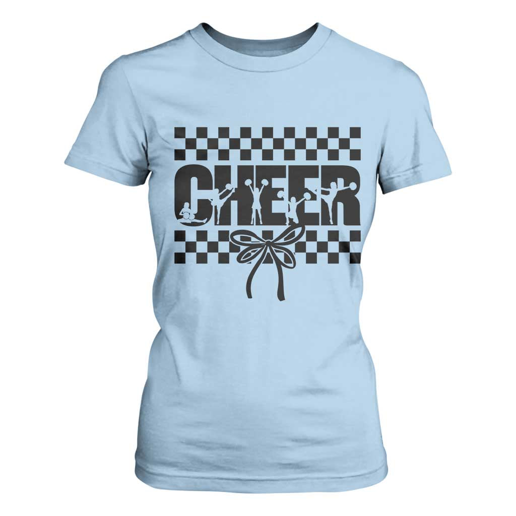 Proud Cheerleading T Shirt For Women Gift For Sports Season Supporters TS12 Light Blue Print Your Wear