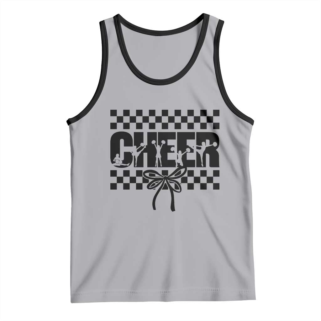 Proud Cheerleading Tank Top Gift For Sports Season Supporters TS12 Athletic Heather Black Print Your Wear