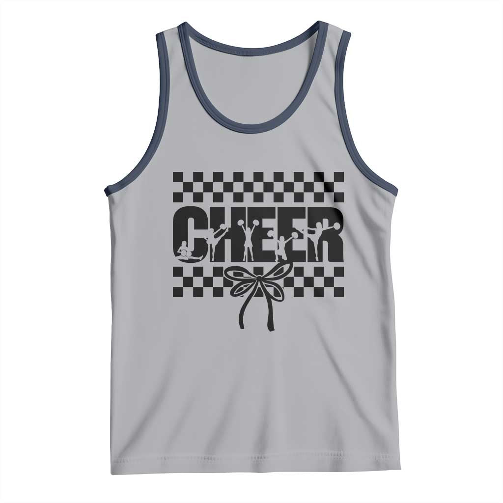 Proud Cheerleading Tank Top Gift For Sports Season Supporters TS12 Athletic Heather Navy Print Your Wear
