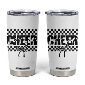 Proud Cheerleading Tumbler Cup Gift For Sports Season Supporters TS12 White Print Your Wear