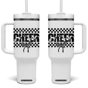 Proud Cheerleading Tumbler With Handle Gift For Sports Season Supporters TS12 One Size: 40 oz White Print Your Wear