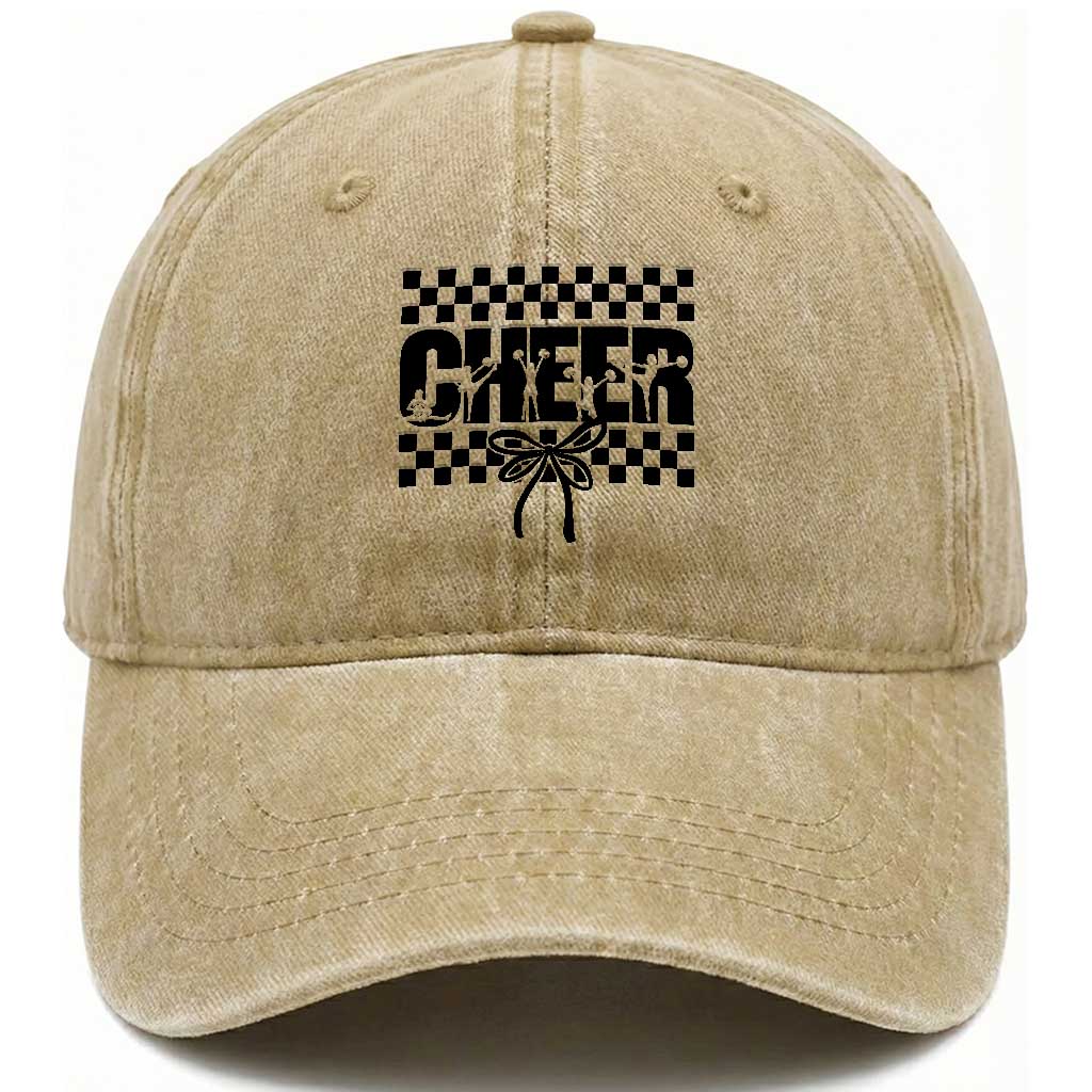 Proud Cheerleading Washed Cotton Baseball Cap Gift For Sports Season Supporters TS12 Print Your Wear