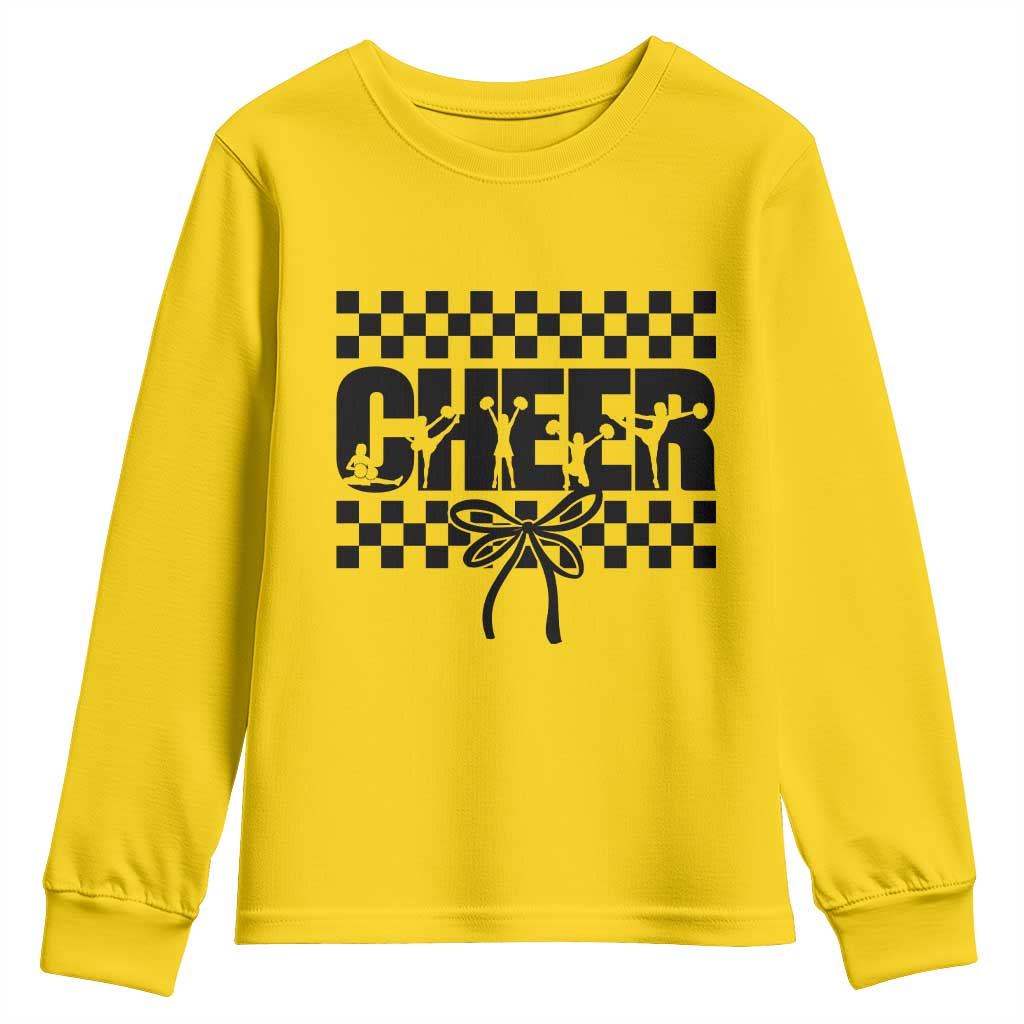 Proud Cheerleading Youth Sweatshirt Gift For Sports Season Supporters TS12 Daisy Print Your Wear