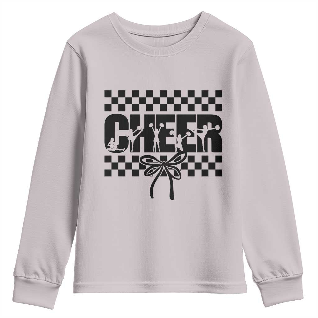 Proud Cheerleading Youth Sweatshirt Gift For Sports Season Supporters TS12 Ice Gray Print Your Wear