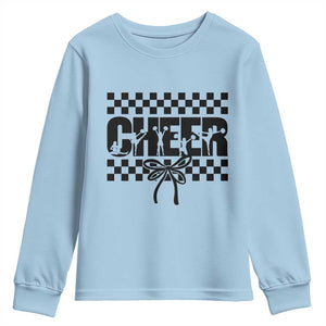 Proud Cheerleading Youth Sweatshirt Gift For Sports Season Supporters TS12 Light Blue Print Your Wear