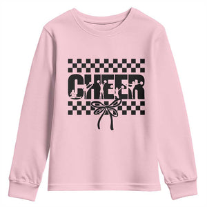 Proud Cheerleading Youth Sweatshirt Gift For Sports Season Supporters TS12 Light Pink Print Your Wear