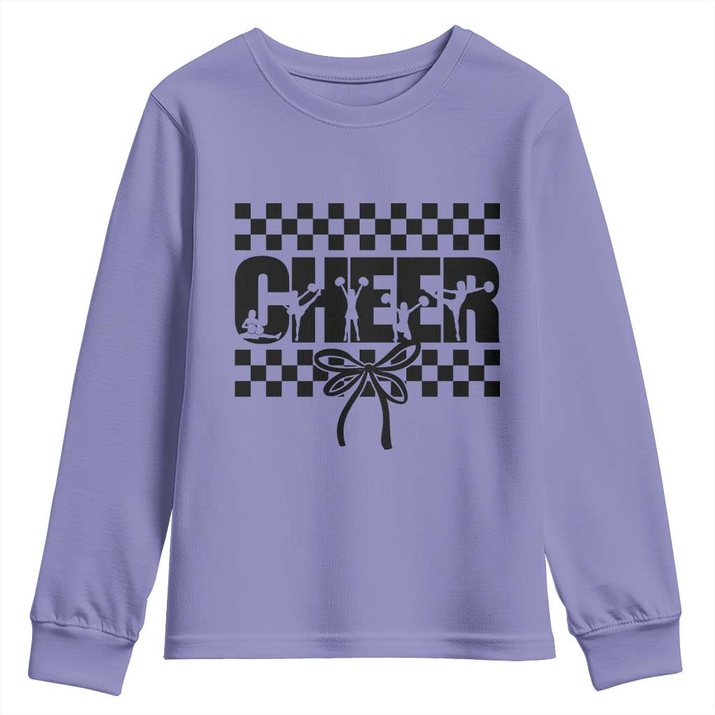 Proud Cheerleading Youth Sweatshirt Gift For Sports Season Supporters TS12 Violet Print Your Wear