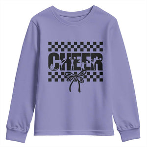 Proud Cheerleading Youth Sweatshirt Gift For Sports Season Supporters TS12 Violet Print Your Wear