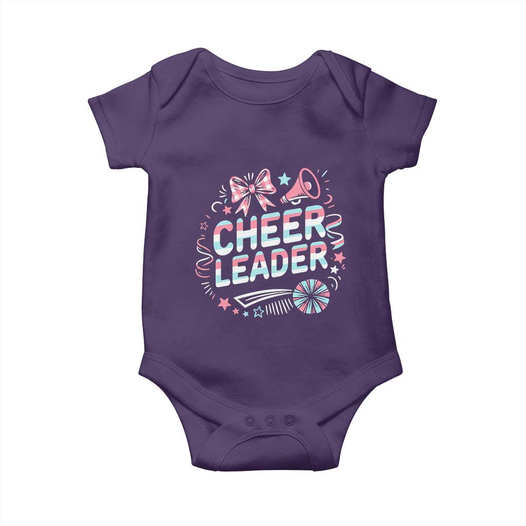 Proud Cheerleader Team Baby Onesie Gift For Women Sports Fans TS12 Purple Print Your Wear
