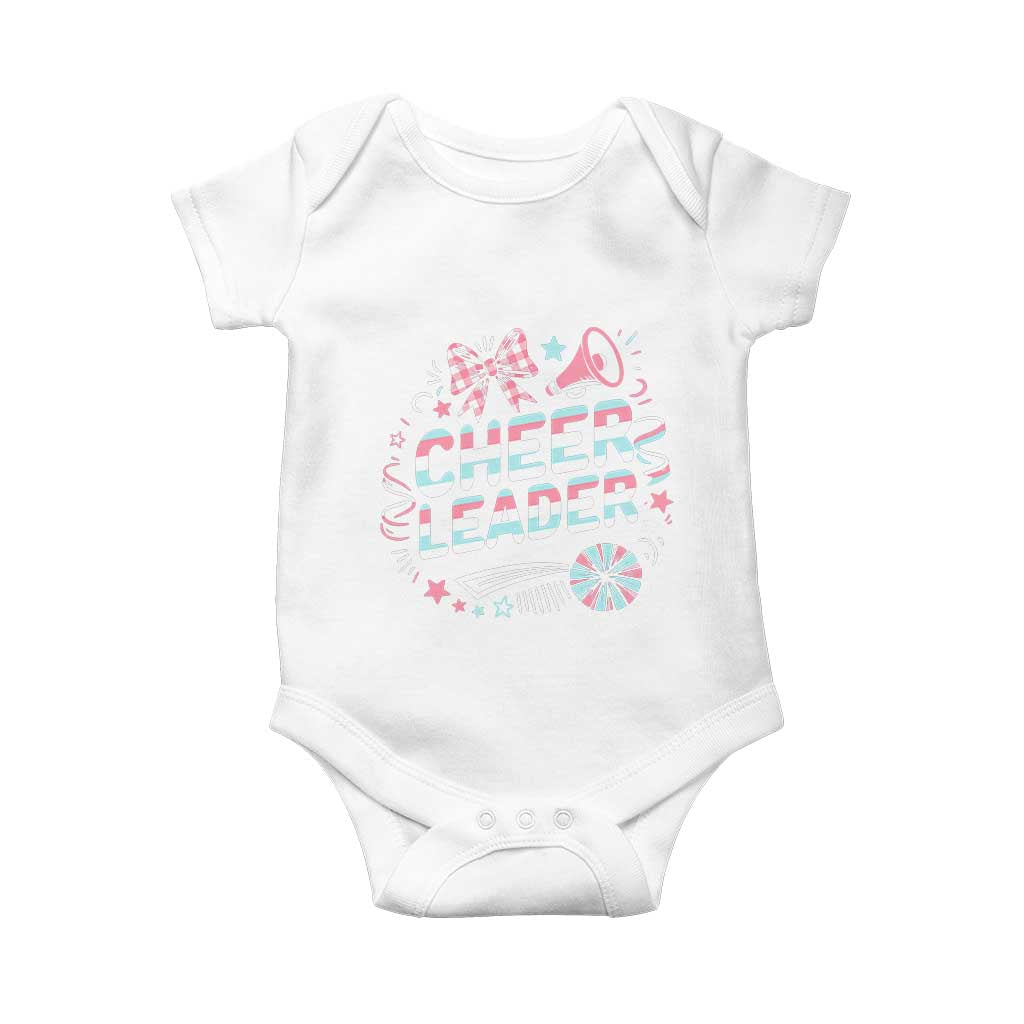 Proud Cheerleader Team Baby Onesie Gift For Women Sports Fans TS12 White Print Your Wear