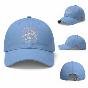 Proud Cheerleader Team Baseball Cap Gift For Women Sports Fans TS12 Baseball Cap Universal Fit Light Blue Print Your Wear