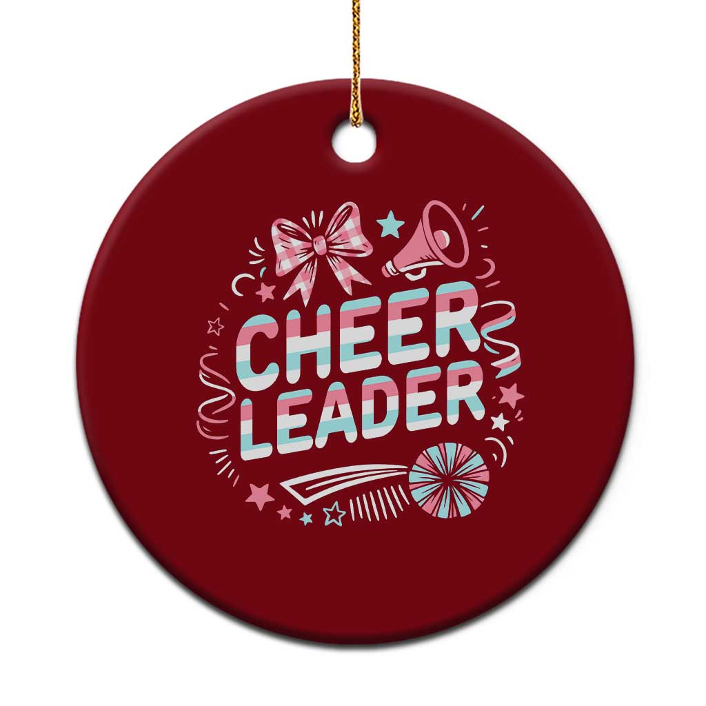 Proud Cheerleader Team Ceramic Ornament Gift For Women Sports Fans TS12 1pc Red Print Your Wear