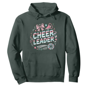 Proud Cheerleader Team Hoodie Gift For Women Sports Fans TS12 Dark Forest Green Print Your Wear