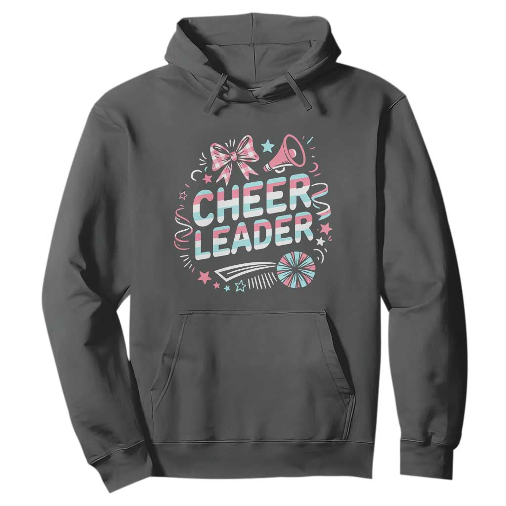 Proud Cheerleader Team Hoodie Gift For Women Sports Fans TS12 Dark Heather Print Your Wear