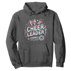 Proud Cheerleader Team Hoodie Gift For Women Sports Fans TS12 Dark Heather Print Your Wear