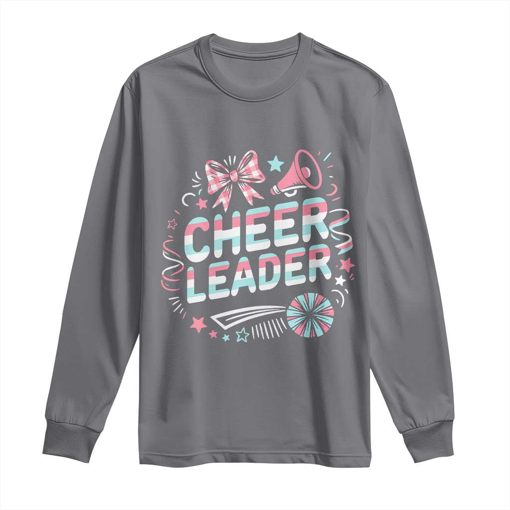 Proud Cheerleader Team Long Sleeve Shirt Gift For Women Sports Fans TS12 Charcoal Print Your Wear