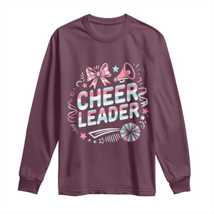 Proud Cheerleader Team Long Sleeve Shirt Gift For Women Sports Fans TS12 Maroon Print Your Wear