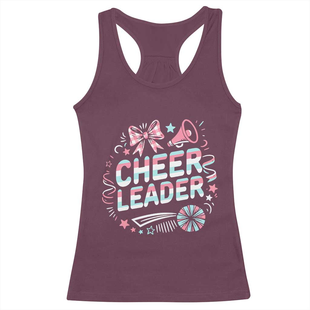 Proud Cheerleader Team Racerback Tank Top Gift For Women Sports Fans TS12 Maroon Print Your Wear