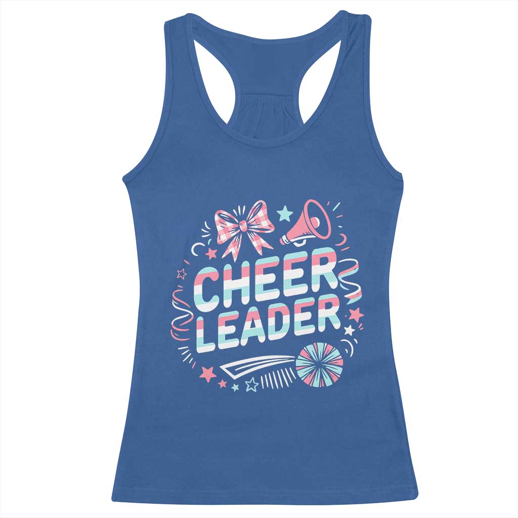 Proud Cheerleader Team Racerback Tank Top Gift For Women Sports Fans TS12 Royal Blue Print Your Wear