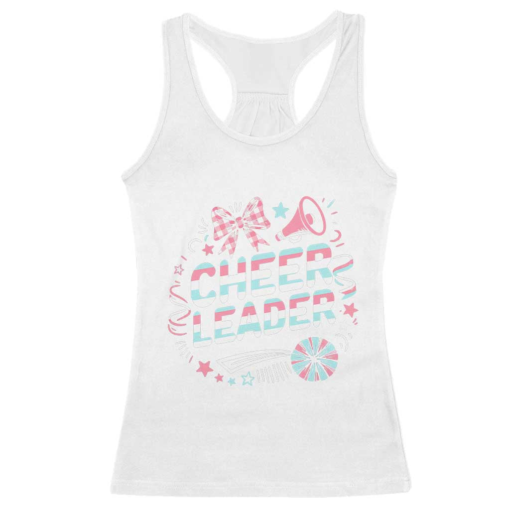 Proud Cheerleader Team Racerback Tank Top Gift For Women Sports Fans TS12 White Print Your Wear