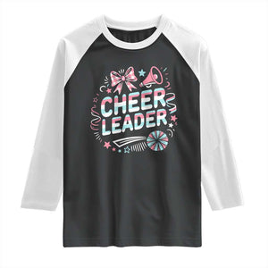 Proud Cheerleader Team Raglan Shirt Gift For Women Sports Fans TS12 Black White Print Your Wear
