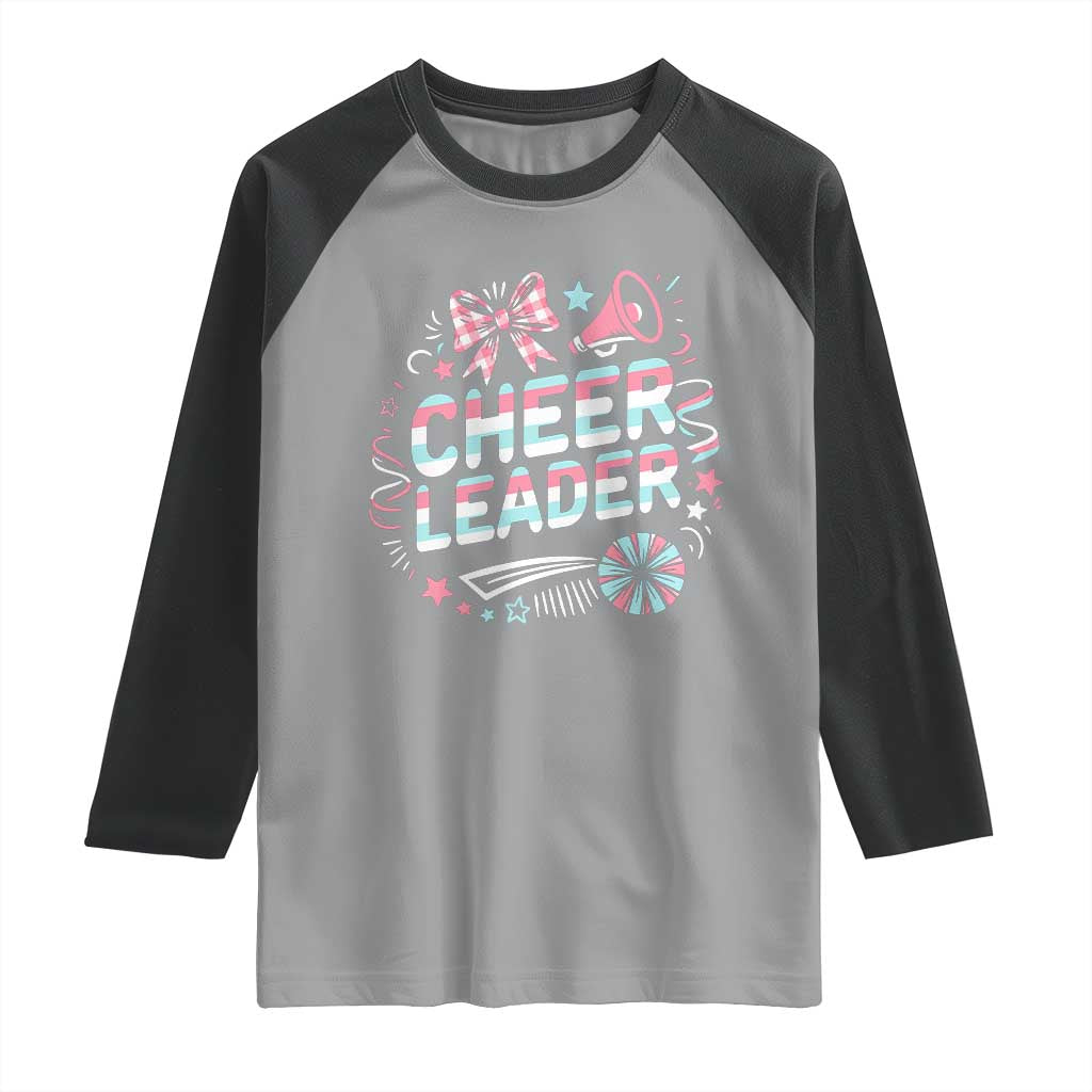 Proud Cheerleader Team Raglan Shirt Gift For Women Sports Fans TS12 Sport Gray Black Print Your Wear