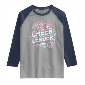 Proud Cheerleader Team Raglan Shirt Gift For Women Sports Fans TS12 Sport Gray Navy Print Your Wear