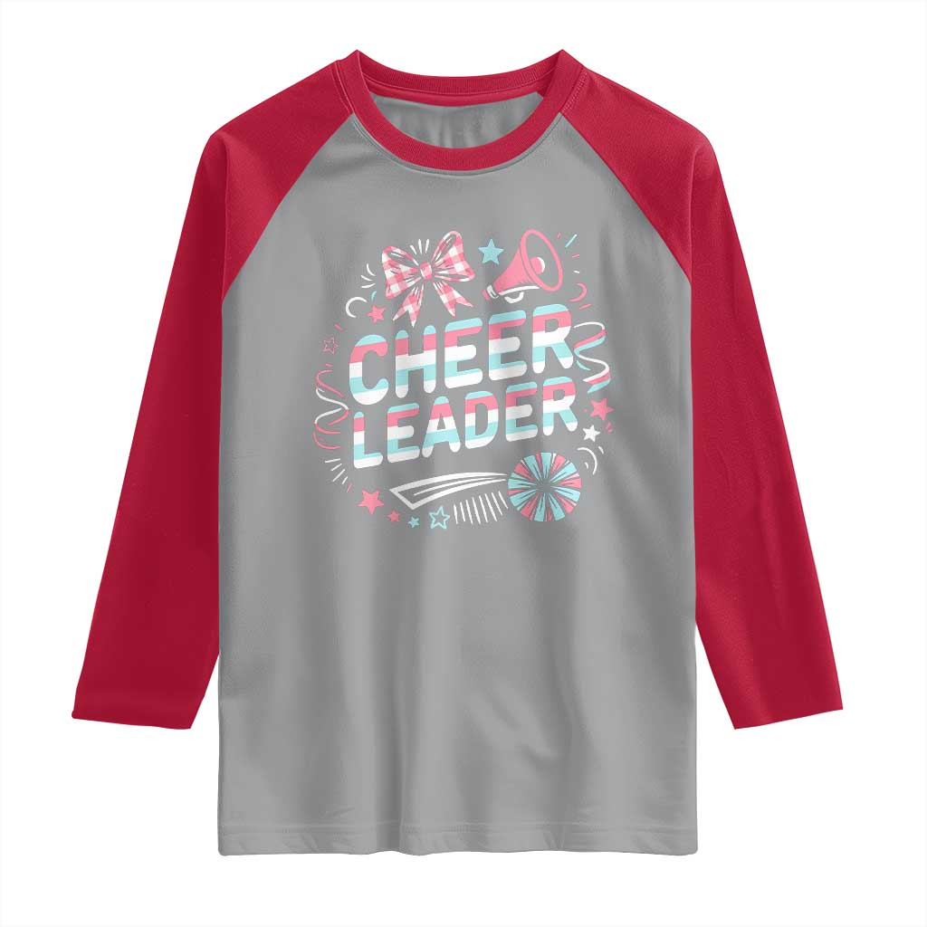 Proud Cheerleader Team Raglan Shirt Gift For Women Sports Fans TS12 Sport Gray Red Print Your Wear