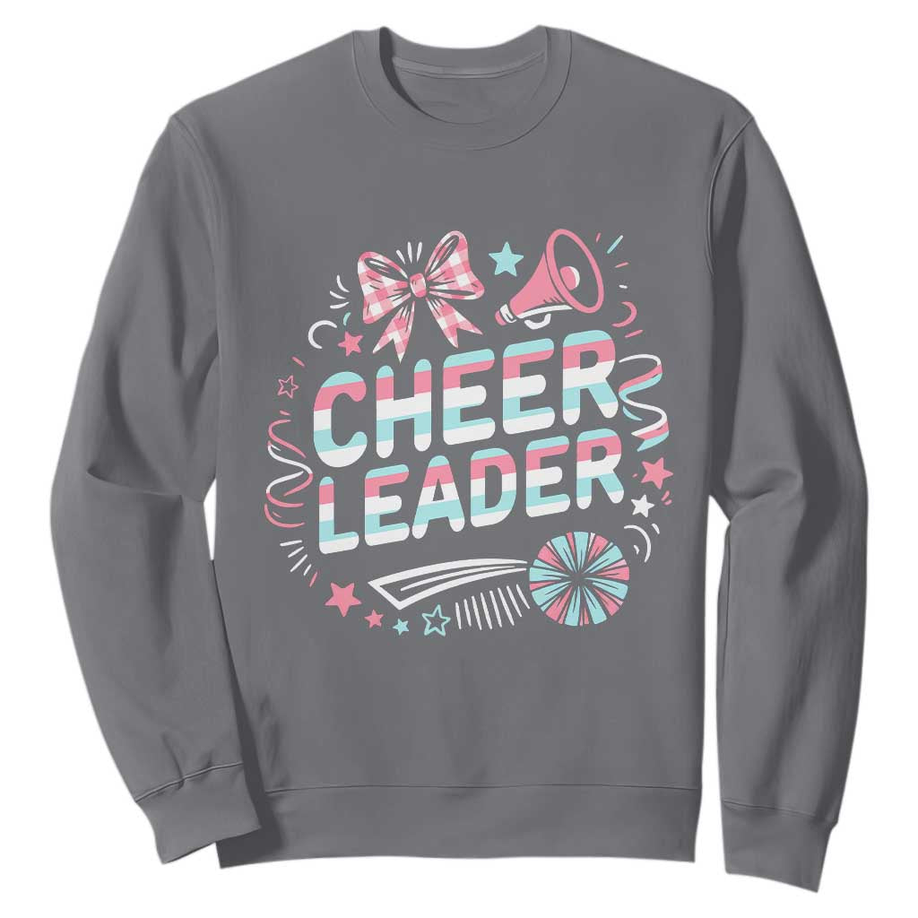 Proud Cheerleader Team Sweatshirt Gift For Women Sports Fans TS12 Charcoal Print Your Wear