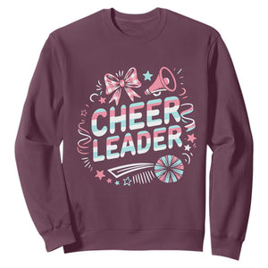 Proud Cheerleader Team Sweatshirt Gift For Women Sports Fans TS12 Maroon Print Your Wear