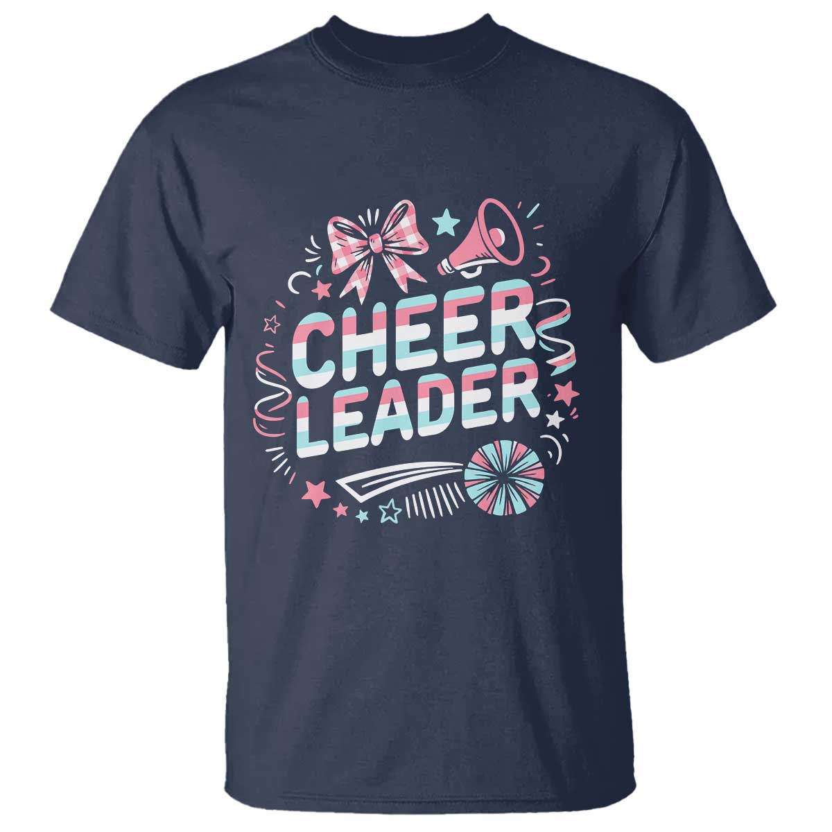 Proud Cheerleader Team T Shirt Gift For Women Sports Fans TS12 Navy Print Your Wear