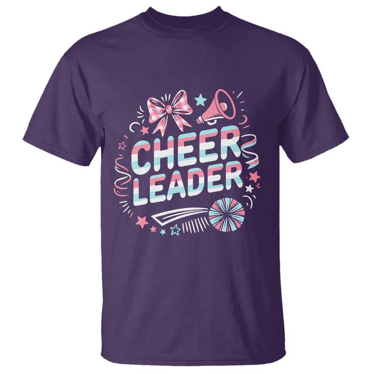 Proud Cheerleader Team T Shirt Gift For Women Sports Fans TS12 Purple Print Your Wear