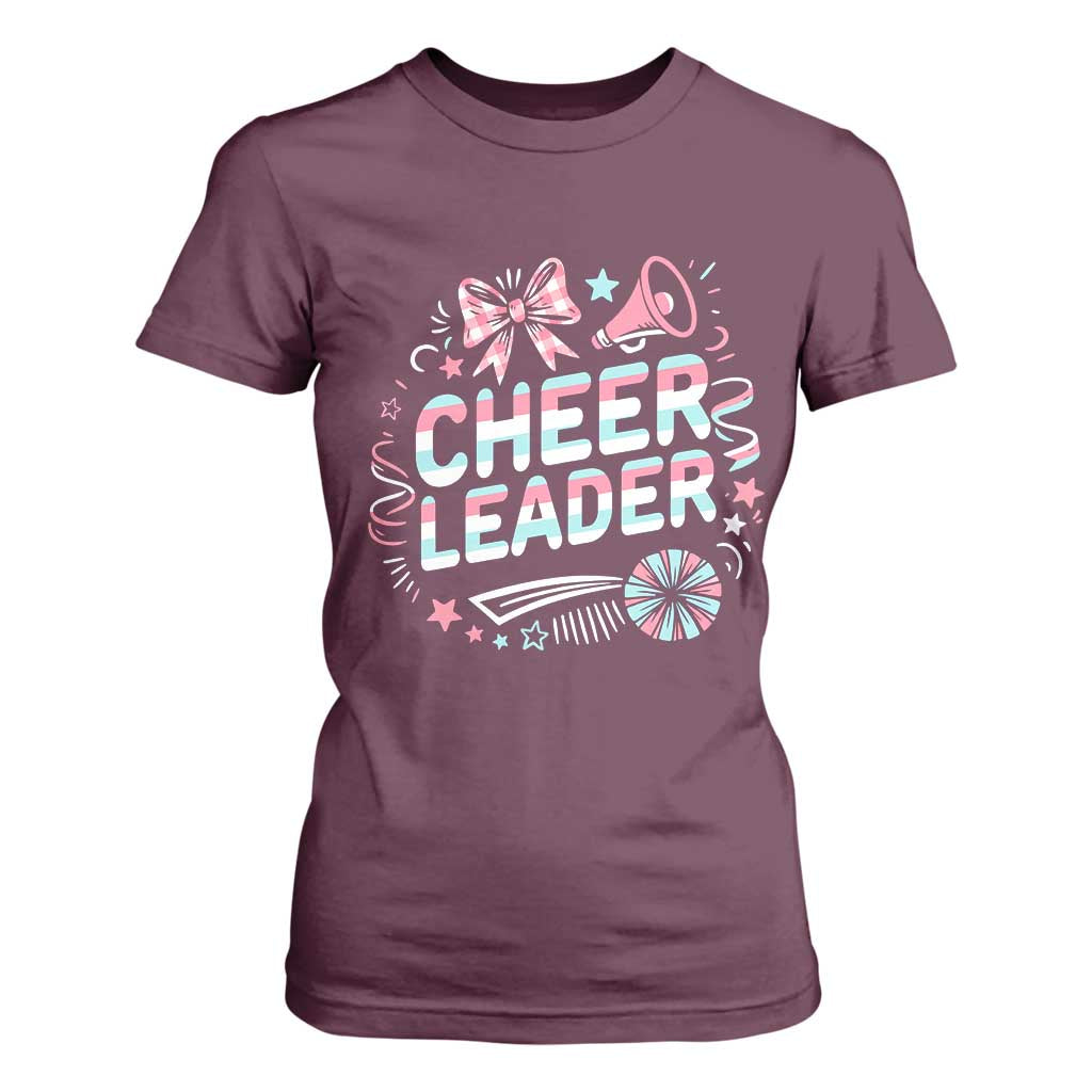 Proud Cheerleader Team T Shirt For Women Gift For Women Sports Fans TS12 Maroon Print Your Wear