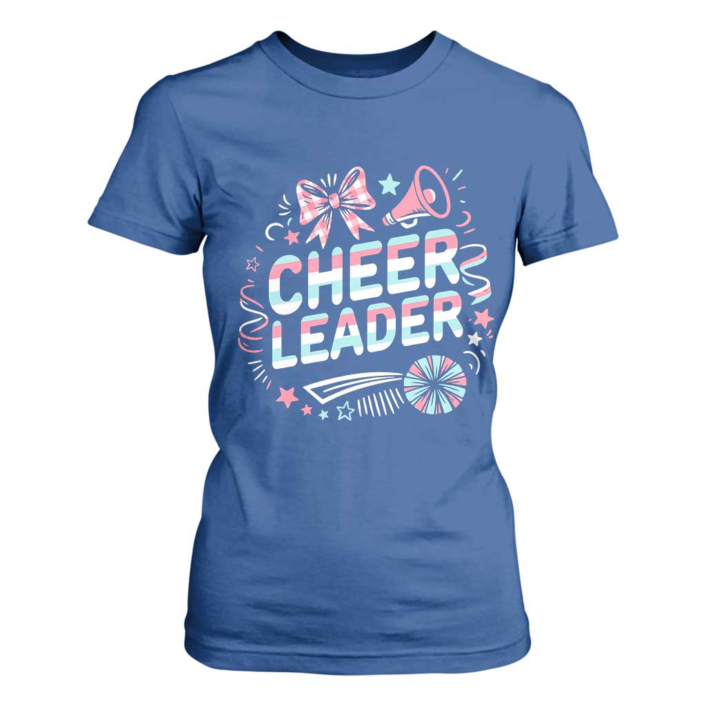 Proud Cheerleader Team T Shirt For Women Gift For Women Sports Fans TS12 Royal Blue Print Your Wear