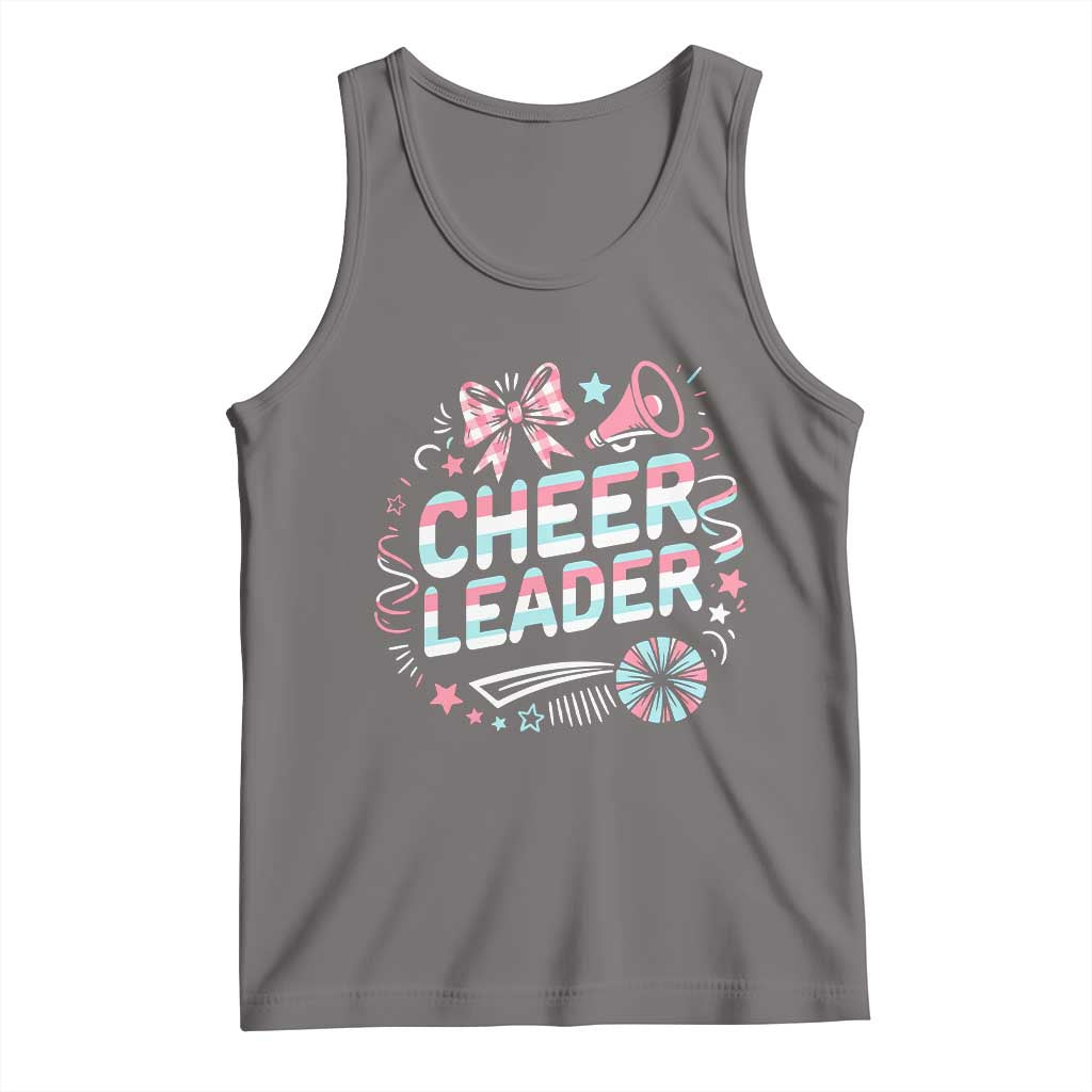 Proud Cheerleader Team Tank Top Gift For Women Sports Fans TS12 Deep Heather Print Your Wear