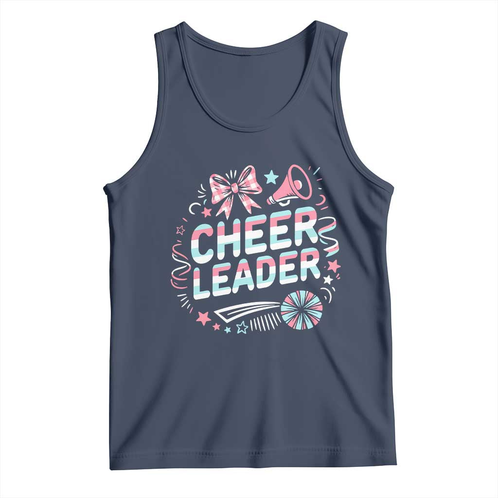 Proud Cheerleader Team Tank Top Gift For Women Sports Fans TS12 Navy Print Your Wear