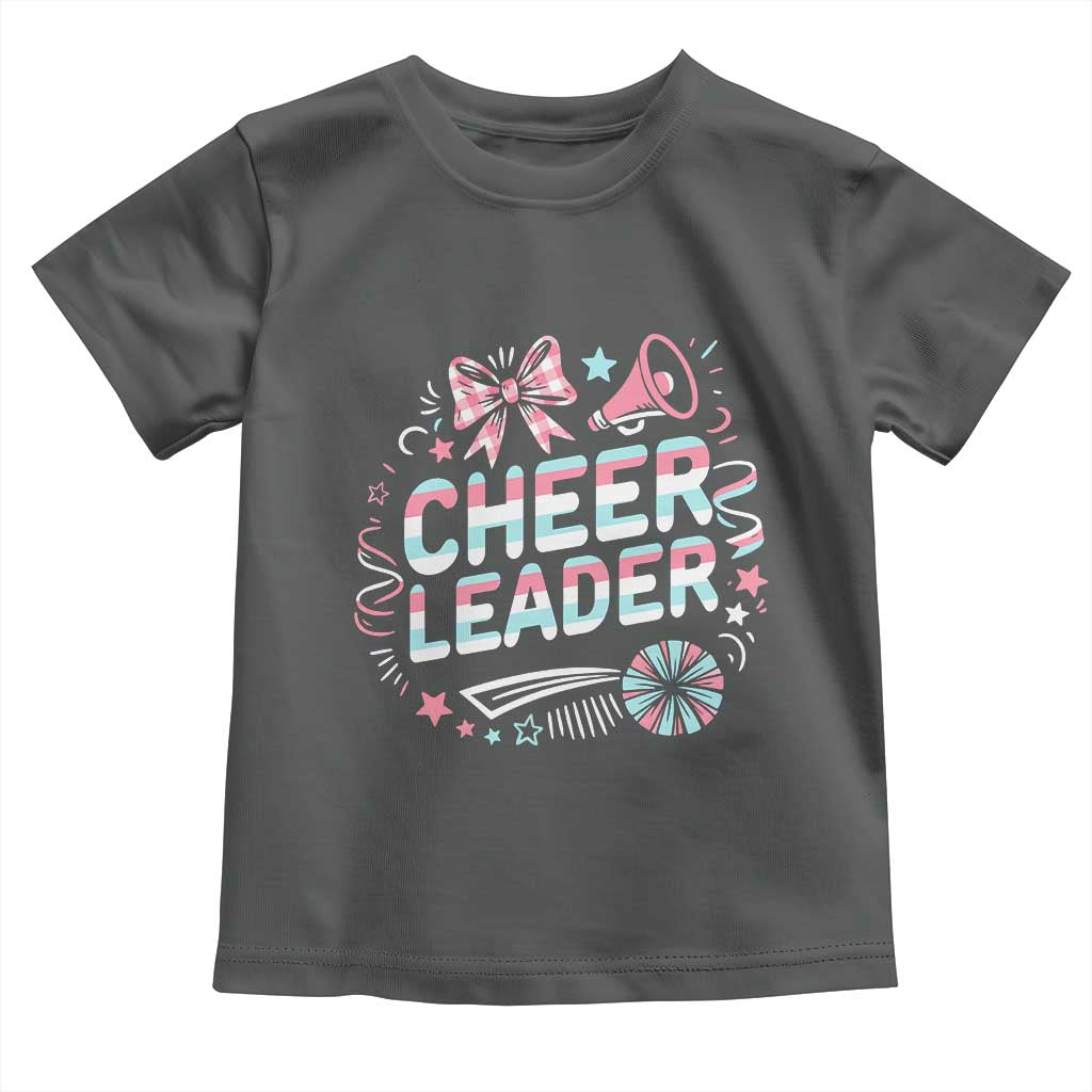 Proud Cheerleader Team Toddler T Shirt Gift For Women Sports Fans TS12 Dark Heather Print Your Wear