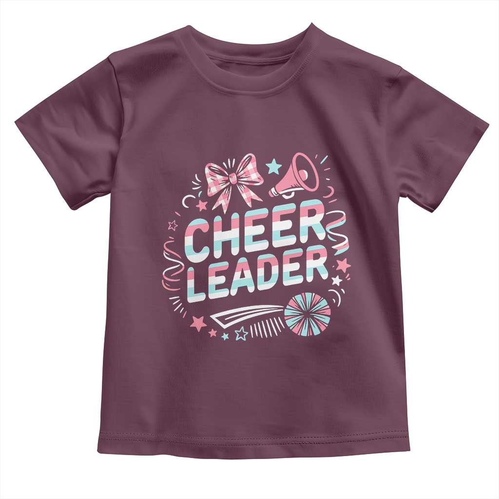 Proud Cheerleader Team Toddler T Shirt Gift For Women Sports Fans TS12 Maroon Print Your Wear