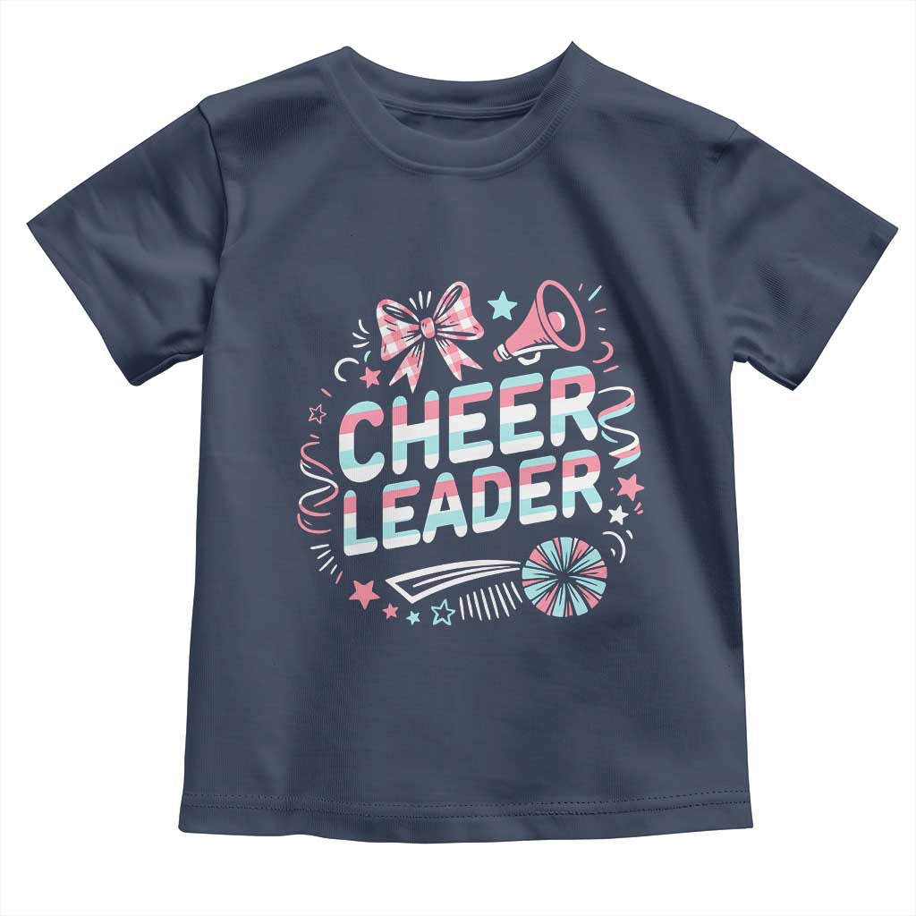 Proud Cheerleader Team Toddler T Shirt Gift For Women Sports Fans TS12 Navy Print Your Wear