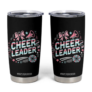 Proud Cheerleader Team Tumbler Cup Gift For Women Sports Fans TS12 Black Print Your Wear