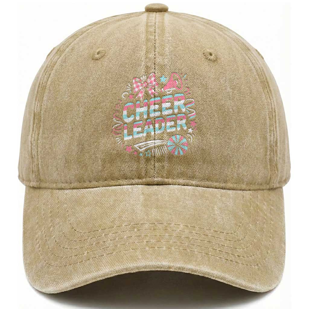 Proud Cheerleader Team Washed Cotton Baseball Cap Gift For Women Sports Fans TS12 Print Your Wear