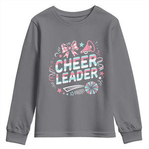 Proud Cheerleader Team Youth Sweatshirt Gift For Women Sports Fans TS12 Charcoal Print Your Wear