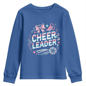 Proud Cheerleader Team Youth Sweatshirt Gift For Women Sports Fans TS12 Royal Blue Print Your Wear